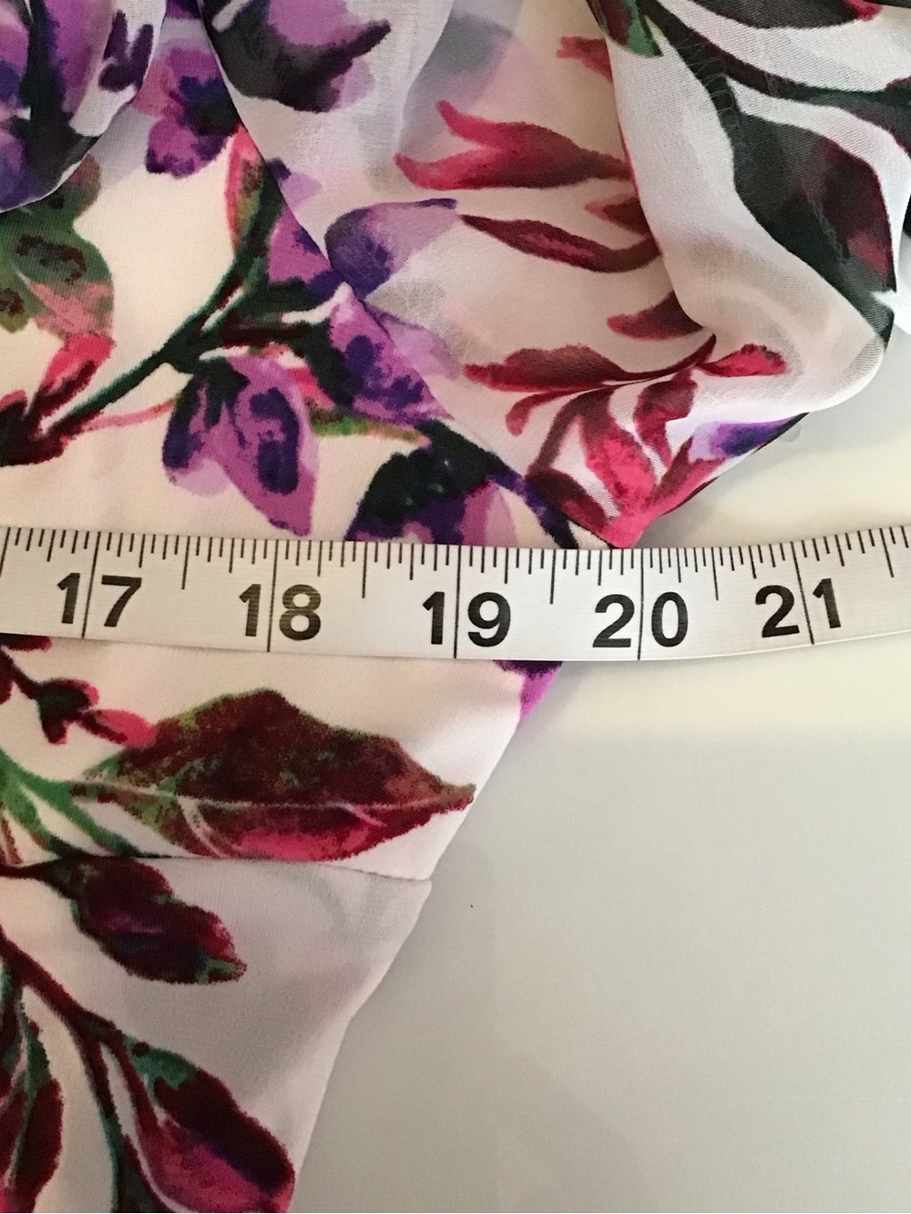 378 connected apparel Ivory Midi Dress with Purple & Green Floral Print - Picture 6 of 7